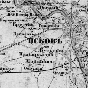 Карта  Псковской губернии