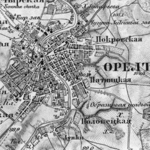 Военно-топографическая карта Орловской губернии