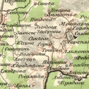 Карта Стрельбицкого Смоленской губернии