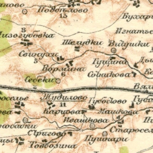 Орловская губерния на картах Стрельбицкого