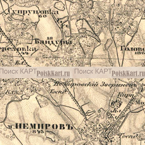 Подробная топографическая карта Украины 1860-1890гг
